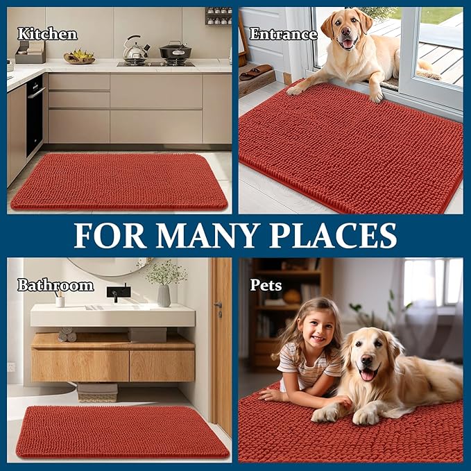 OLANLY Dog Door Mat for Muddy Paws 59x24, Absorbs Moisture and Dirt, Absorbent - Image 8