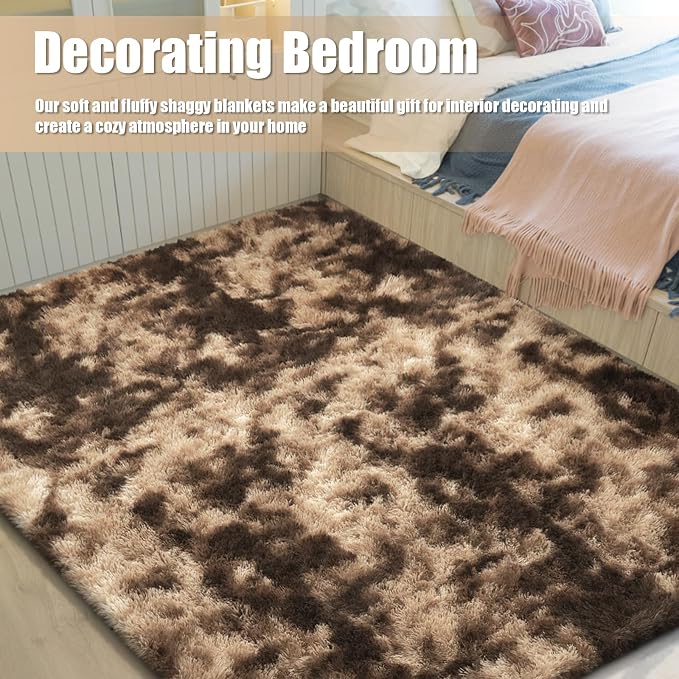9x12 Fluffy Area Rugs for Living Room, Large Fuzzy Shag Area Rug for Bedroom - Image 5