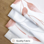 HOMEIDEAS Non-See-Through Pink and White Privacy Sheer Curtains 52 X 84 Inch - Image 6