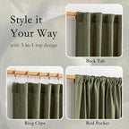 MYSKY HOME Living Room Curtains 90 Inches Long Farmhouse Light Filtering - Image 4