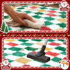 Checkered Area Rug 4x6 for Bedroom Living Room, Christmas Shag Rug Fuzzy Shaggy - Image 7