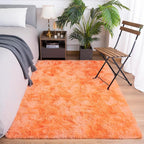 Goideal Fluffy Rug for Bedroom Living Room, 6x9 Orange Area Rugs, Faux Fur Shag - Image 2