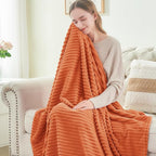 BEDELITE Fleece Blanket Twin Size – 3D Ribbed Jacquard Soft and Warm Decorative - Image 4