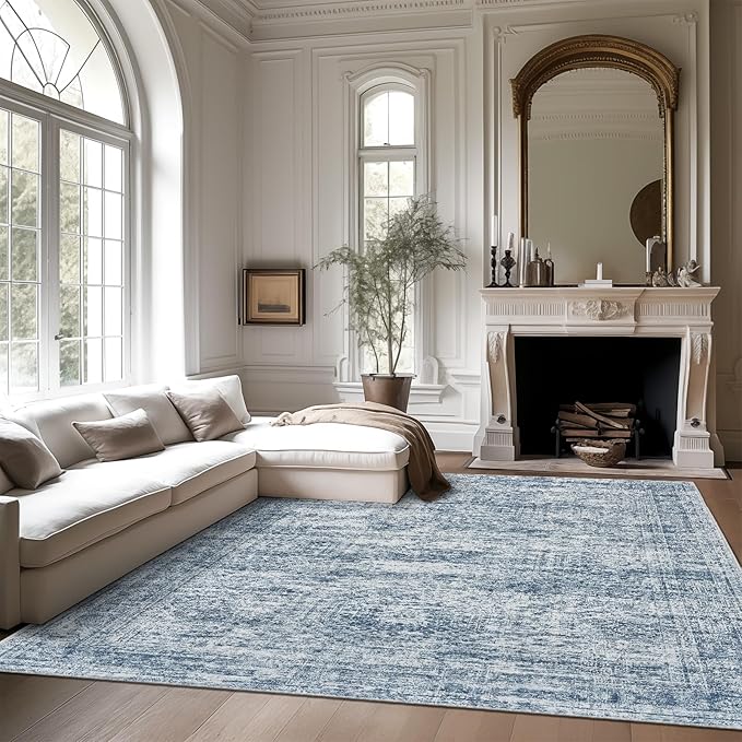 9x12 Area Rugs for Living Room, Non Slip Machine Washable Vintage Rugs - Image 2