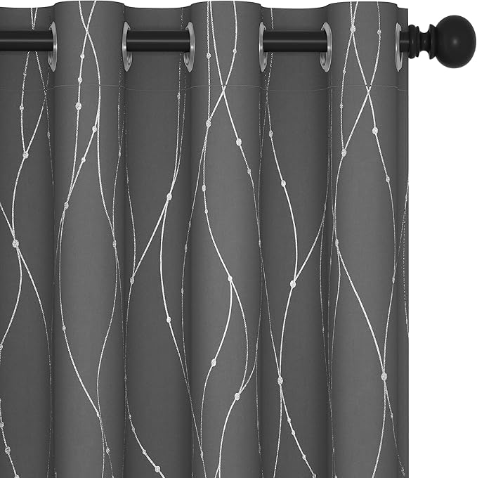 Deconovo Kitchen Curtains, Short Blackout Drapes 52 x 54 Inch, Thermal by Deconovo