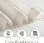 RYB HOME Sheer Linen Curtains Extra Long Light Airy Privacy Protected High - Image 5