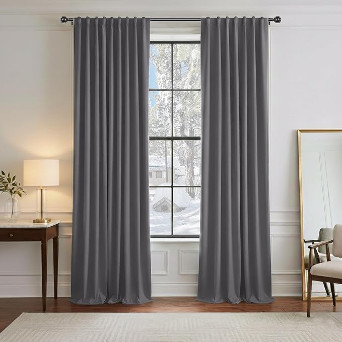 PONY DANCE Blackout Curtains 84 inches Long 2 Panels Set by PONYDANCE