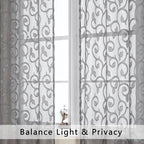 OWENIE Furman Sheer Curtains 84 inches Long - Image 2
