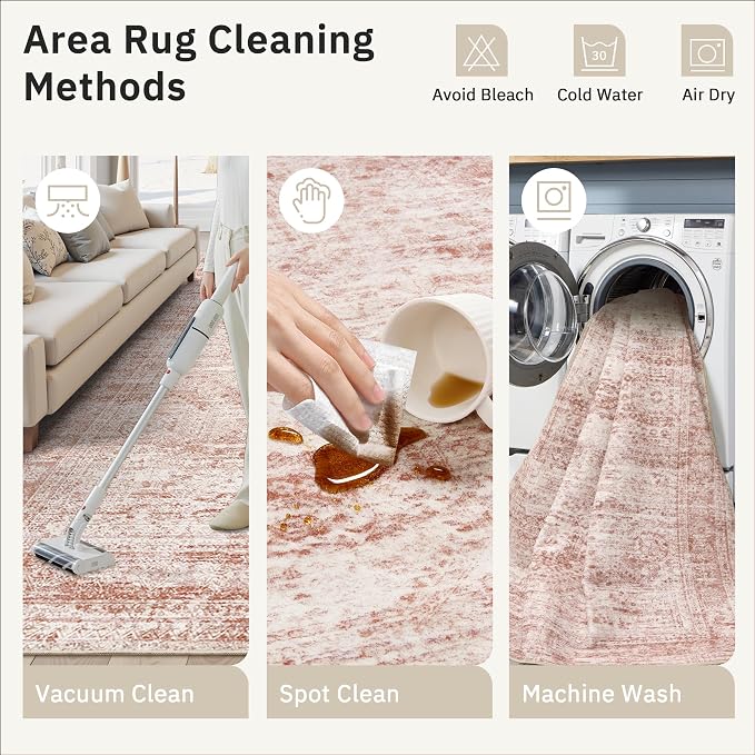 Washable Area Rug 8x10, Large Soft Rugs - Image 4