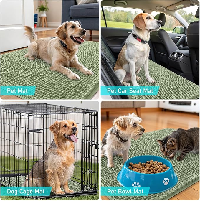 OLANLY Dog Door Mat for Muddy Paws 47x24, Absorbs Moisture and Dirt, Absorbent - Image 7