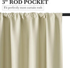 RYB HOME 100% Blackout Basement Curtains 24 inches Long, Heat & UV Blocking - Image 3