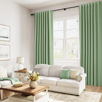 Guken 100% Blackout Linen Curtains 100 Inch Length 2 Panels Set - Image 8