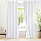 NICETOWN White 100% Blackout 102 inch Curtains, Grommet Thermal Insulated by NICETOWN