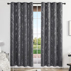 Deconovo Grey Blackout Curtains, Thermal Insulated Soundproof Drapes, 52 x 95 - Image 2
