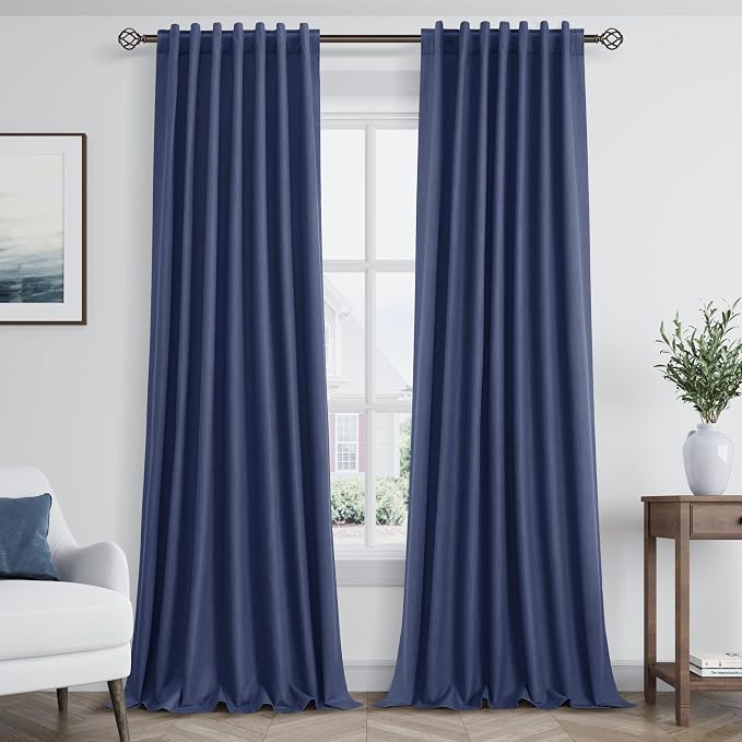 Guken 100% Blackout Curtains 102 Inch Length 2 Panels Set by Guken
