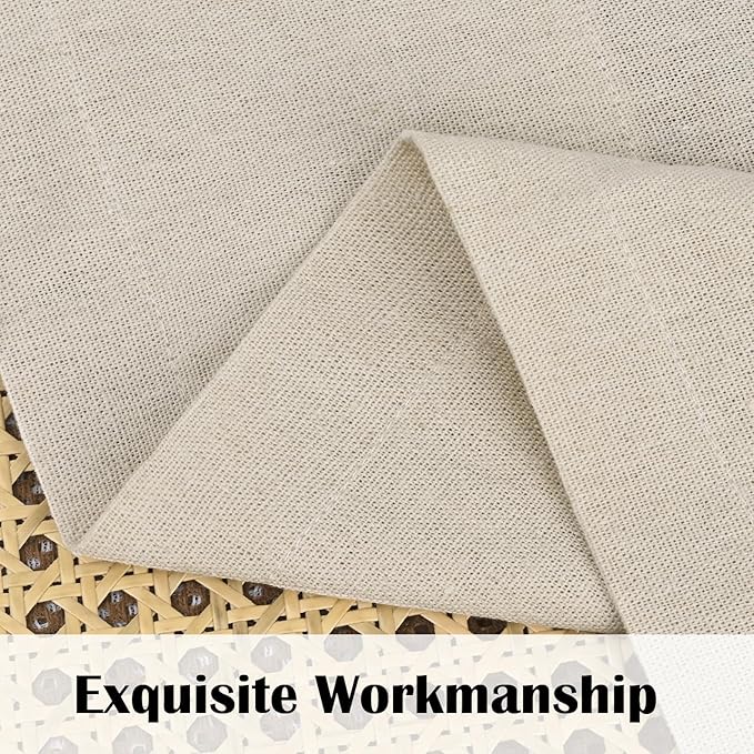 FRAMICS Farmhouse Swag Curtain, Boho Cotton Linen Valance Curtain, Rustic - Image 3