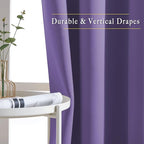 NICETOWN Lilac Purple Curtains 96 inches Long, Grommet Thermal Insulated - Image 5