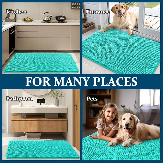 OLANLY Dog Door Mat for Muddy Paws 50x30, Absorbs Moisture and Dirt, Absorbent - Image 8