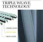 NICETOWN Blackout Curtains for Living Curtains, Smoky Blue, 1 Pair, 34-inch W x - Image 3