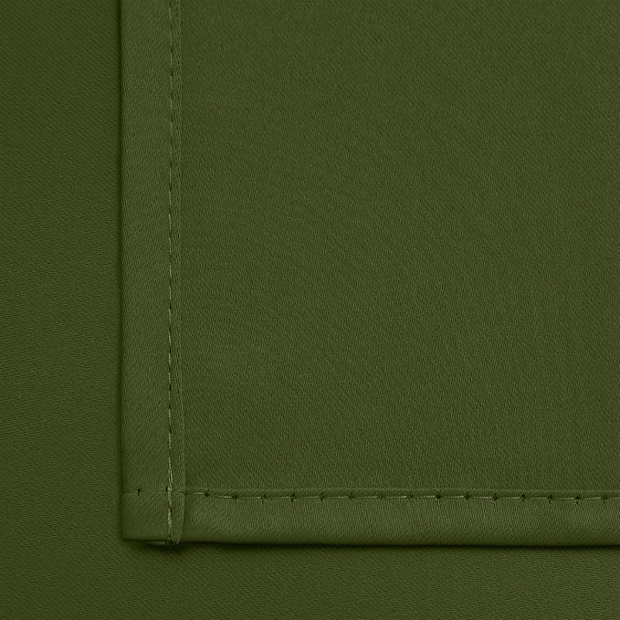 Yakamok Olive Green Curtains 54 Inches Length Blackout Curtain - Image 6