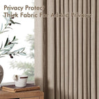 MIULEE Pinch Pleated Thick Linen Curtains 102 Inches Long 2 Panels - Image 7