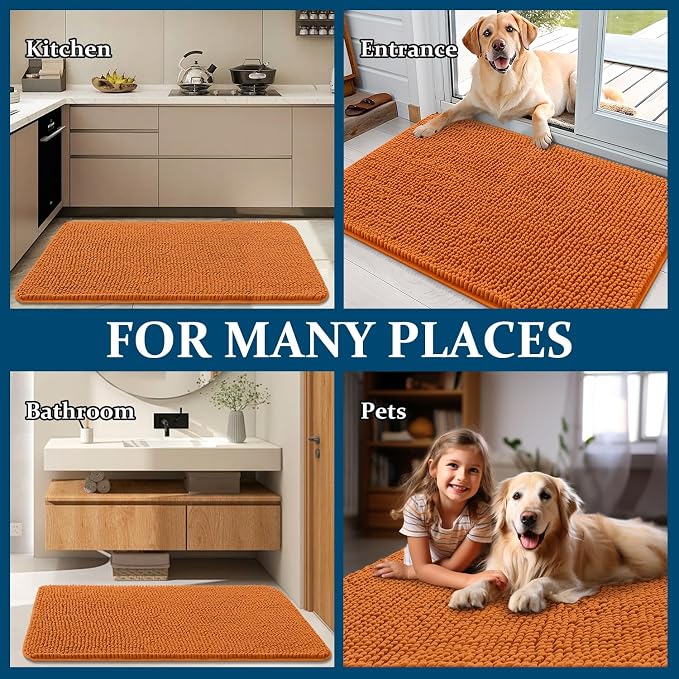 OLANLY Dog Door Mat for Muddy Paws 59x24, Absorbs Moisture and Dirt, Absorbent - Image 8