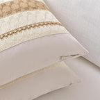 Fancy Homi Set of 1 Tan Neutral Decorative Throw Pillow Cover 20x20 Inch - Image 3