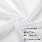 Chyhomenyc Extra Long White Sheer Curtains 144 inch 2 Panels Set, Translucent - Image 9
