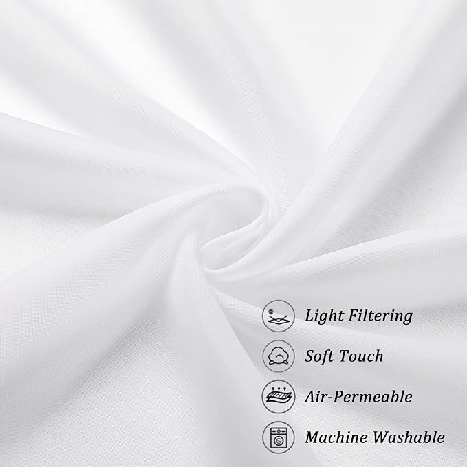 Chyhomenyc Ivory Sheer Scarf Valances - Image 8
