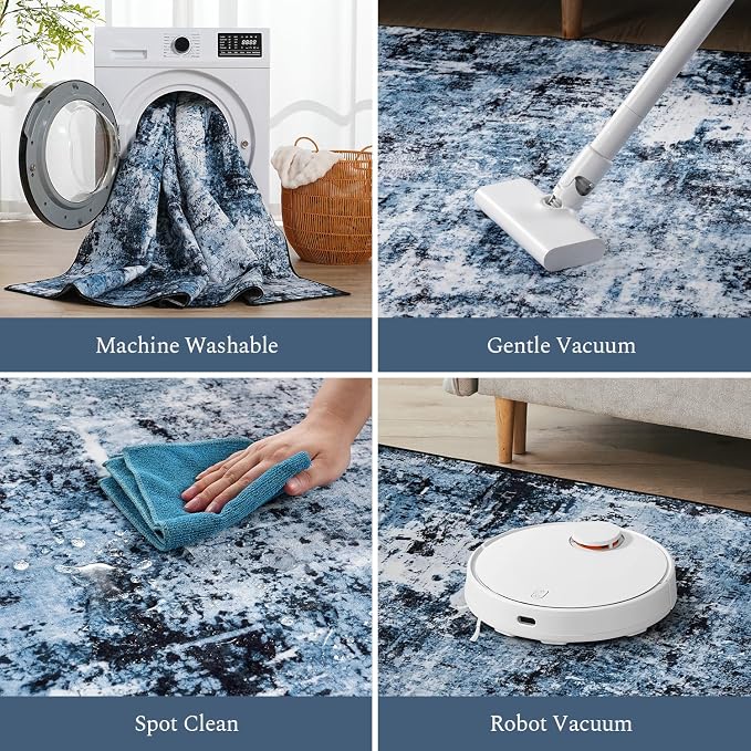 Rugflix 3x5 Entrance Rugs, Entry Rug Washable Non-Slip Stain-Resistant Low Pile - Image 4