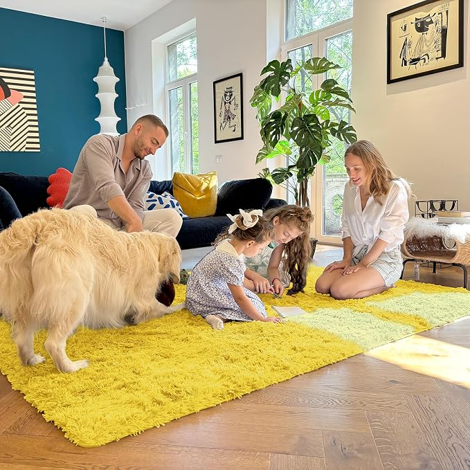 OLANLY 2x3 Machine Washable Small Bedside Rug, Soft Fluffy Shaggy Entryway - Image 6