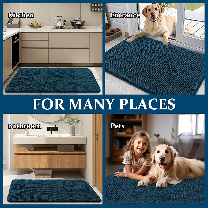 OLANLY Dog Door Mat for Muddy Paws 50x30, Absorbs Moisture and Dirt, Absorbent - Image 8