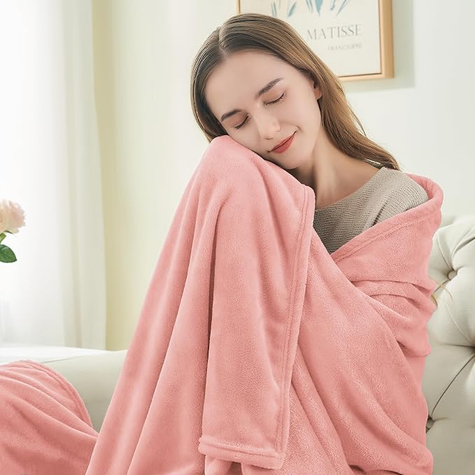 BEDELITE Fleece Blanket Pink Throw Blankets - Image 4
