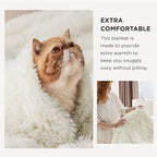 Bedsure GentleSoft Fluffy Cream Throw Blanket Decorative Blankets - Image 3
