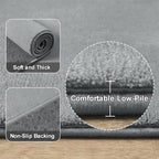Amearea Modern Area Rugs for Bedroom Living Room, 4x6 Feet Grey Thickened - Image 3