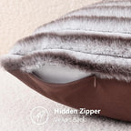 decorUhome Cozy Faux Fur Throw Pillow Covers 22x22 Set of 2 Decorative Soft - Image 8