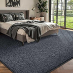FinRèc 6x9 Washable Area Rugs for Bedroom Living Room, Low Pile Thin Rug Solid - Image 2