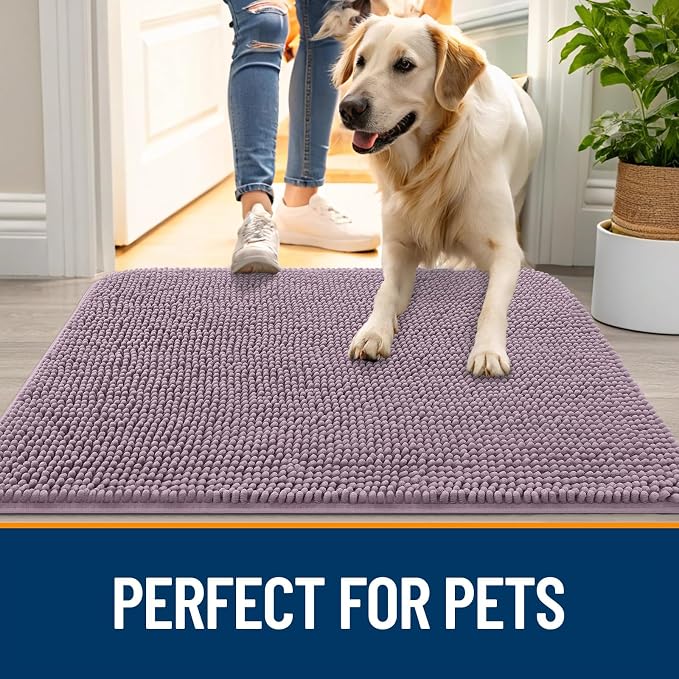 OLANLY Dog Door Mat for Muddy Paws 32x20, Absorbs Moisture and Dirt, Absorbent - Image 6