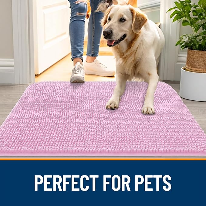 OLANLY Dog Door Mat for Muddy Paws 30x17, Absorbs Moisture and Dirt, Absorbent - Image 6