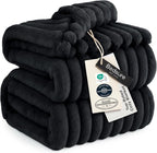Bedsure GentleSoft Black Blanket Full Size by BEDSURE