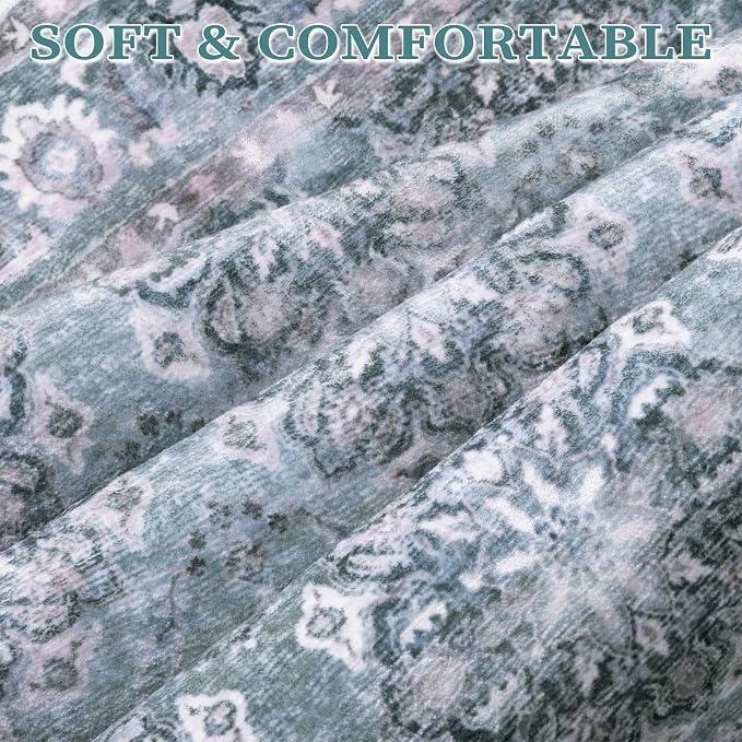 SERISSA Area Rug 4x6 Boho Rugs for Bedroom, Washable Non-Slip Living Room Rugs - Image 4