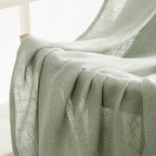 MIULEE Sage Linen Curtains 96 Inch Length 2 Panels - Image 6