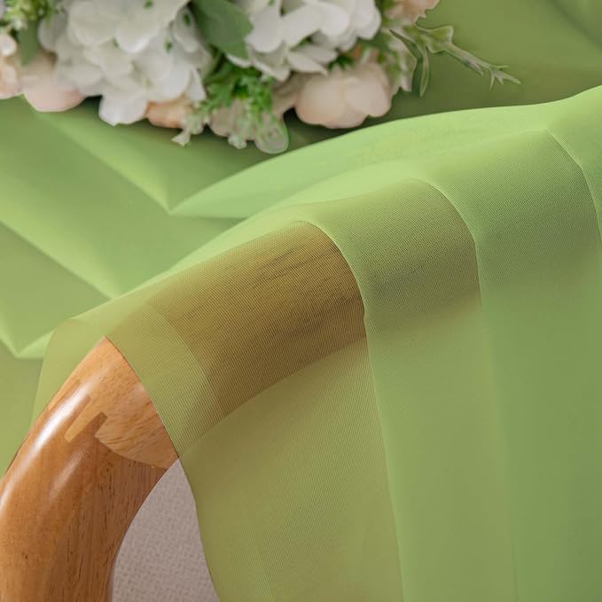 Chyhomenyc Sheer Curtains 54 Inch Long 2 Panels Set, Light Filtering Short Soft - Image 4
