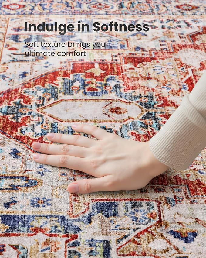 AMADA HOMEFURNISHING 5x7 Area Rugs, Washable Living Room Rug Low-Profile - Image 6