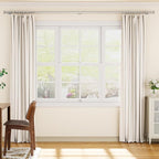 YaFex Heavy Duty Curtain Rods 32-120 Inch, 1 Inch Adjustable Silver Curtain Rod - Image 2