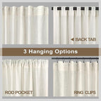 Ivory Cream Colored Curtains 5 FT Wide by 84 Inches Long - Image 5