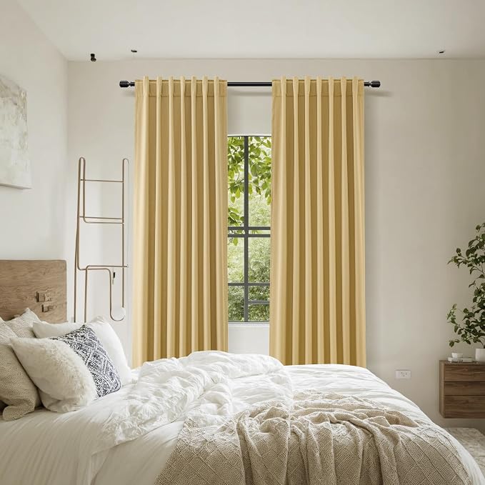 Guken 100% Blackout Curtains 120 Inch Length 2 Panels Set - Image 8