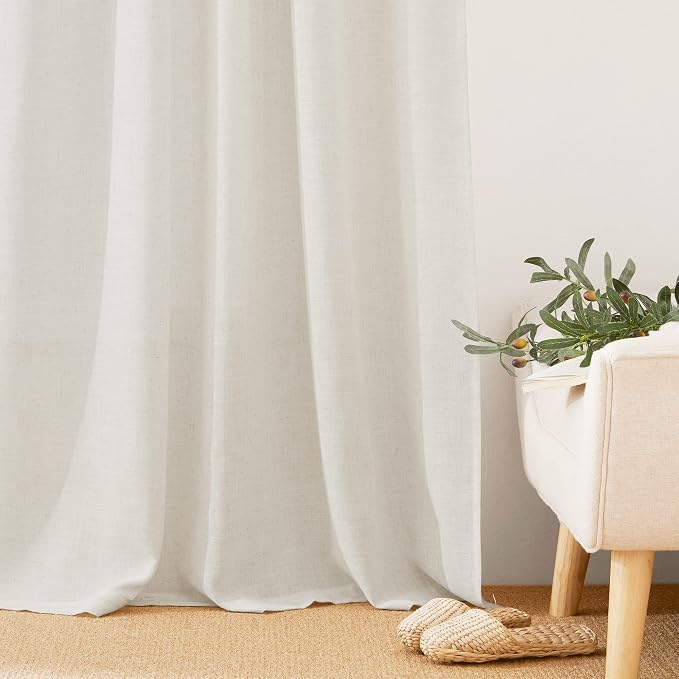 RYB HOME Linen Sheer Curtains - Image 6