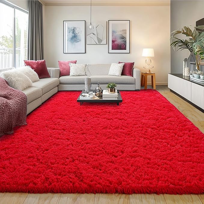 Pionblank 9x12 Area Rug for Living Room, Shag Large Rug for Bedroom, Soft Furry by PIONBLANK