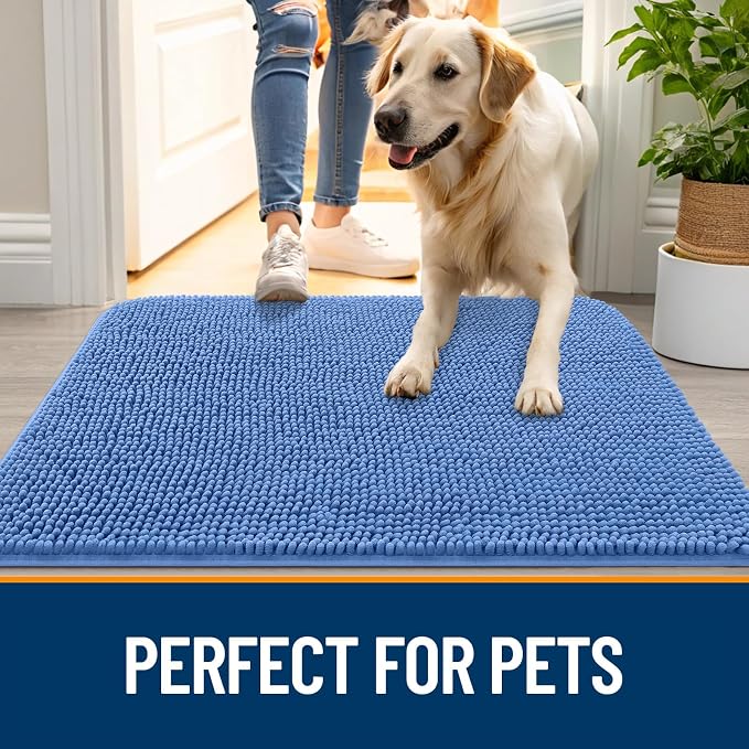 OLANLY Dog Door Mat for Muddy Paws 44x32, Absorbs Moisture and Dirt, Absorbent - Image 6